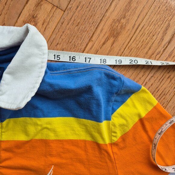 Nautica Men's Classic Fit Striped Rugby Polo Shirt XL Shrimp - Picture 11 of 14